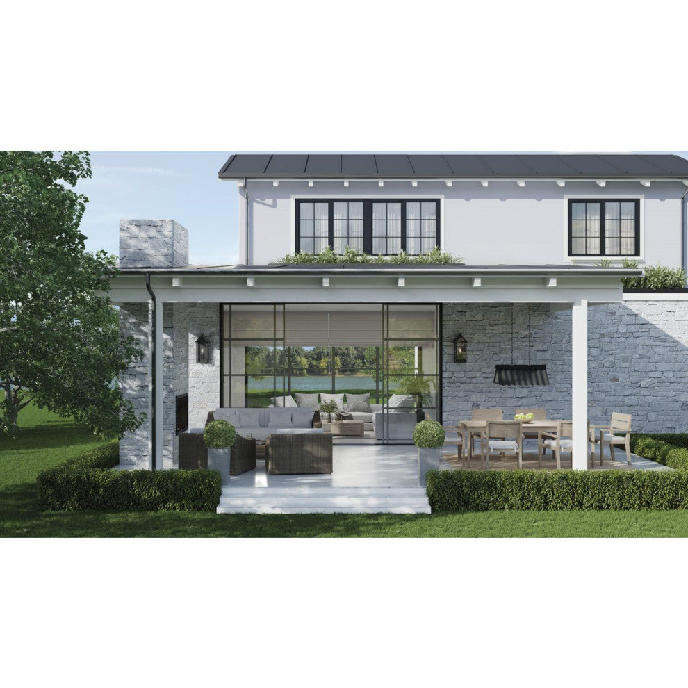POINT DUMEÂ® Dunemere Matte Black Outdoor Wall Lantern with DURASHIELD