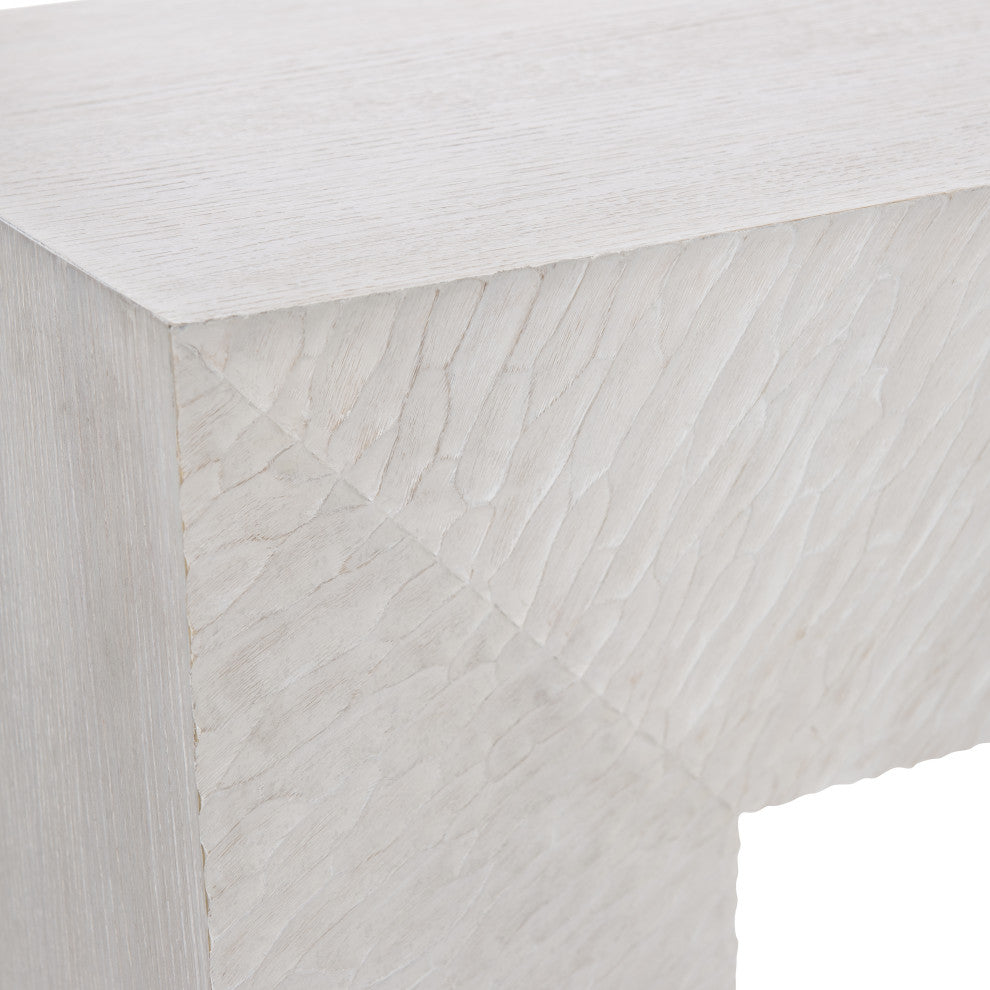 Bernhardt Solaria Console Table With 2 Wooden Pedestal Bases