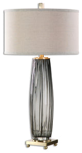 Uttermost Vilminore Glass Table Lamp, Gray