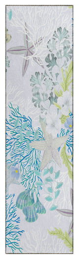 Addison Rugs Surfside ASR31 Aqua 2'3"x7'6" Rug