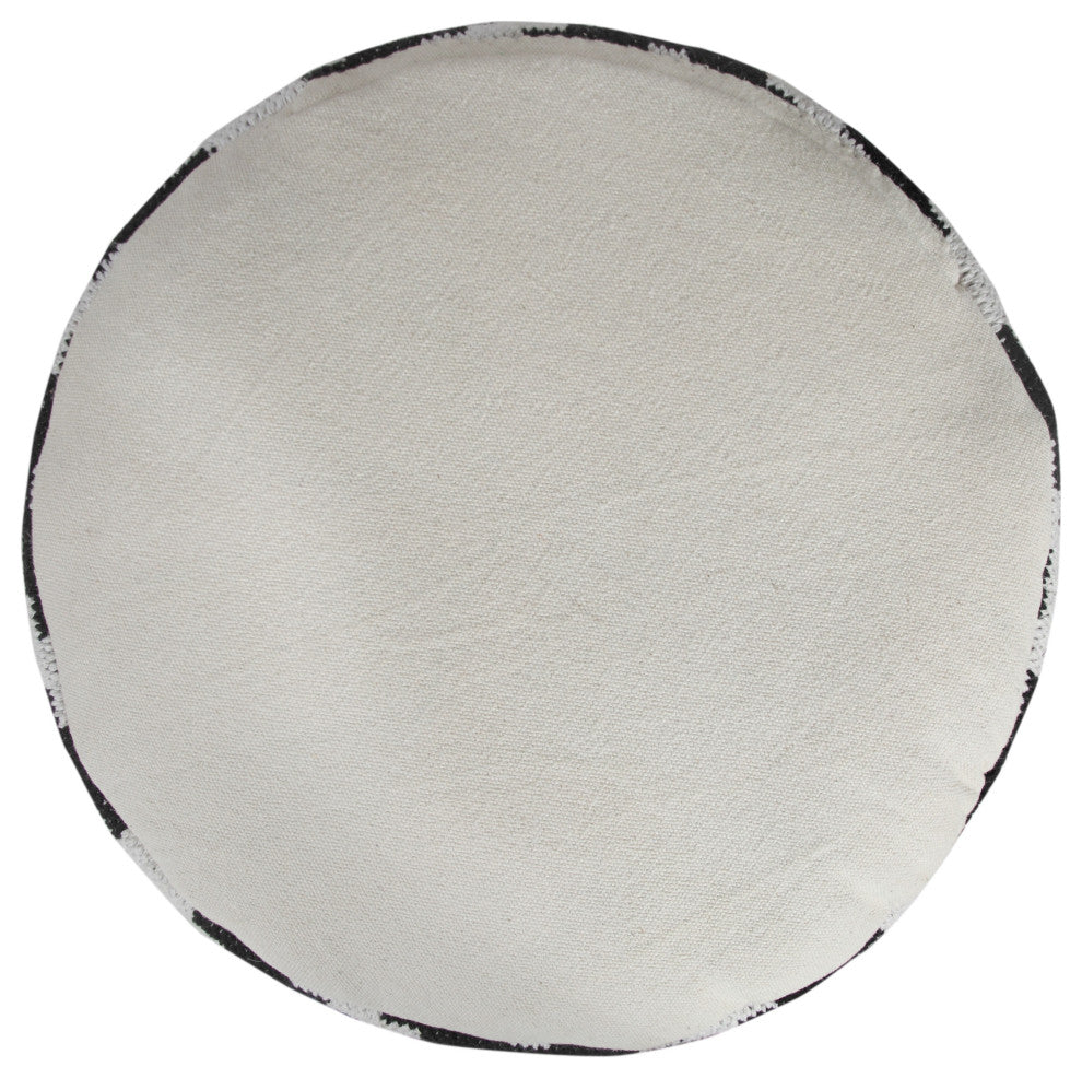 Modern Geometric Medallion Pouf Ottoman