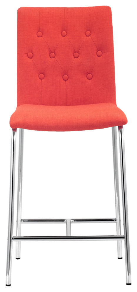 Uppsala Counter Chair, Set of 2 Tangerine