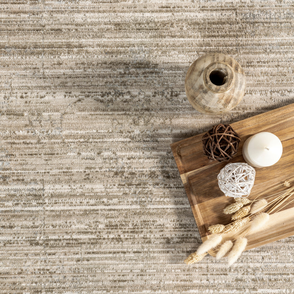 Nuloom Lotus Vintage Machine Washable Indoor/Outdoor Area Rug, Beige 4'x6'