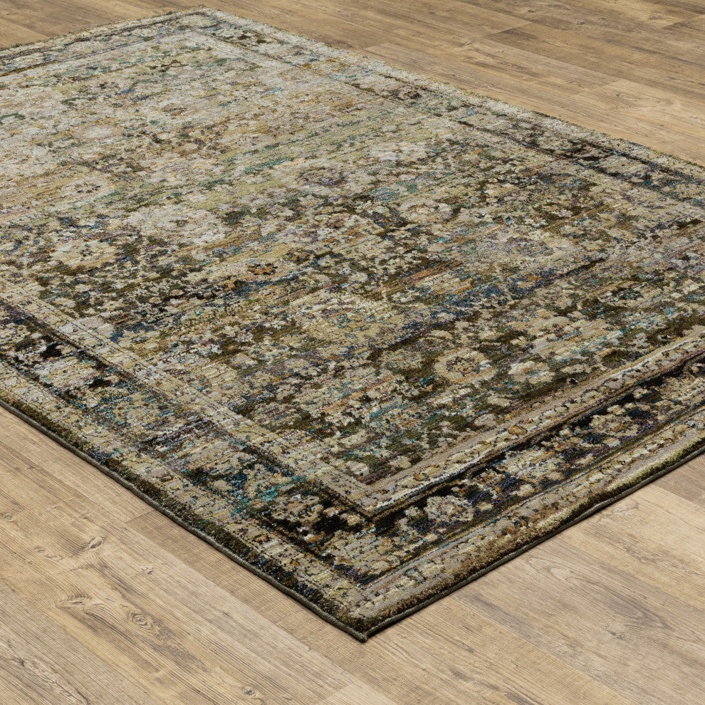 Oriental Weavers Andorra Green/ Brown Oriental Indoor Area Rug 8'6"X11'7"