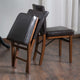 GDF Studio Rosalynn Brown Leather Folding Dining Chairs, Set of 2