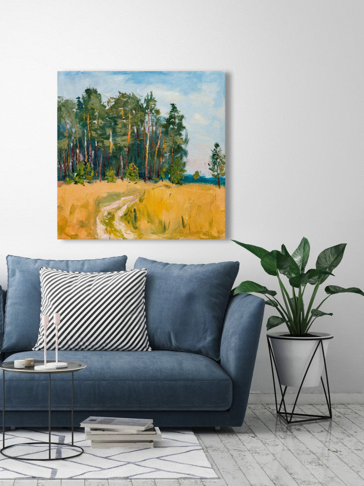 "Leave the Roads" Painting Print on Wrapped Canvas, 12x12