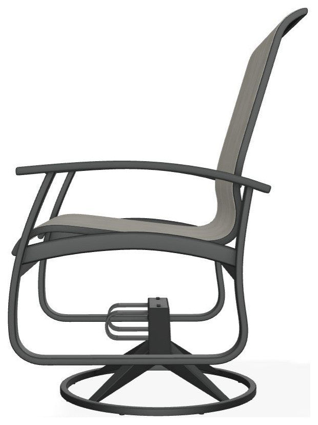 Belle Isle Sling Outdoor Swivel Rocker, Destiny Steel/Graphite
