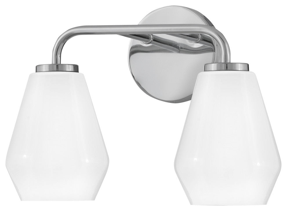 Lark Gio 14.75" Two-Light Bath Vanity Fixture, Chrome