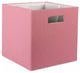 DII Polyester Cube Solid Rose Square 11x11x11"