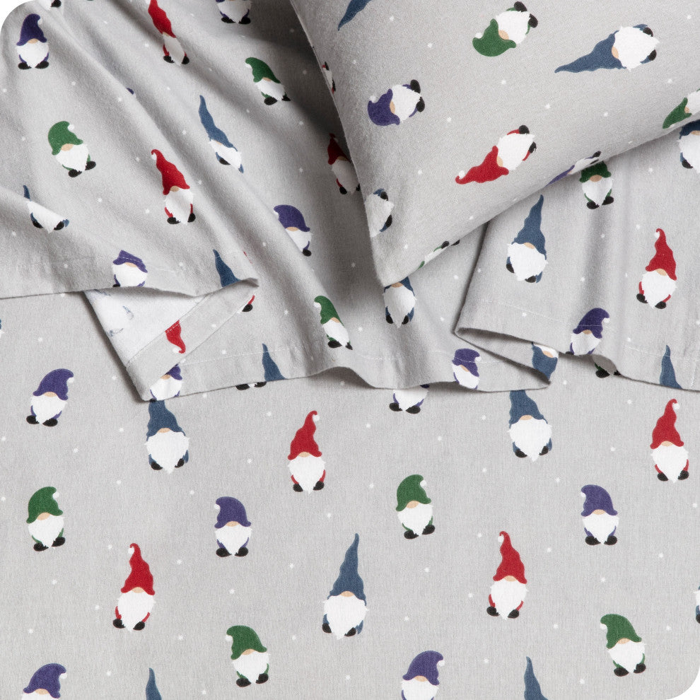 Bare Home Cotton Flannel Sheet Set, Tomte, Full