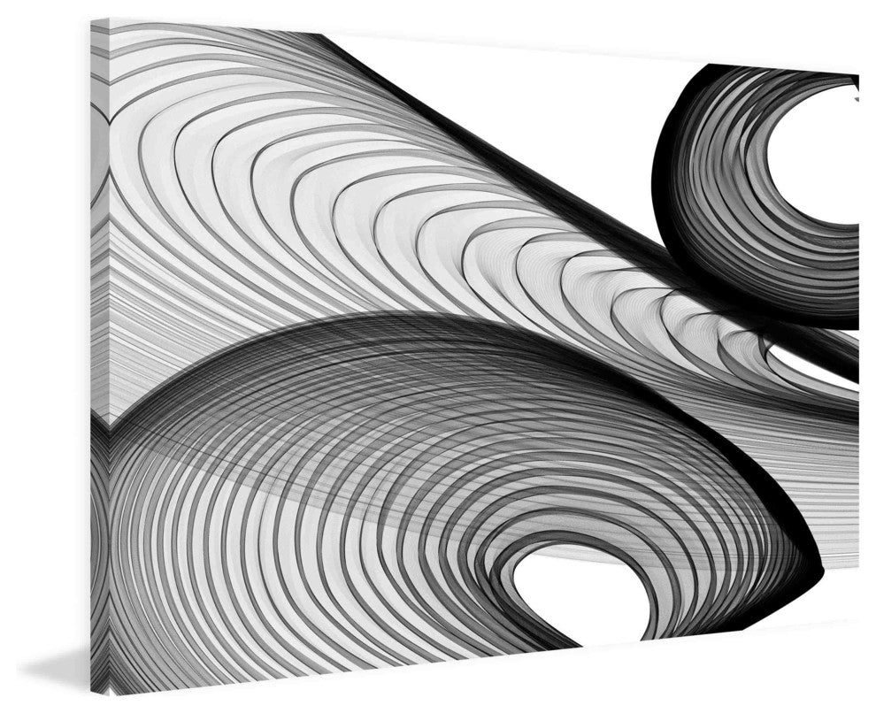 "Abstract Black and White 21-40-58" Print on Canvas by Irena Orlov