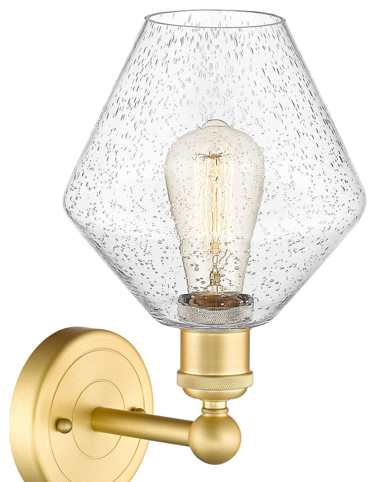Edison Cindyrella 1-Light 8" Sconce, Satin Gold, Seedy Shade