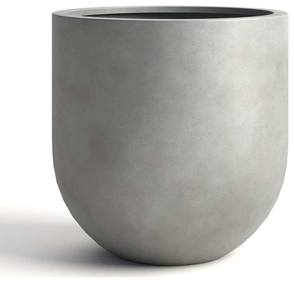 DTY Signature Mount Antero 1-piece Fiberstone Bullet Planter, Gray, Large