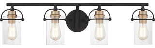 Emerson Four Light Bath, Matte Black