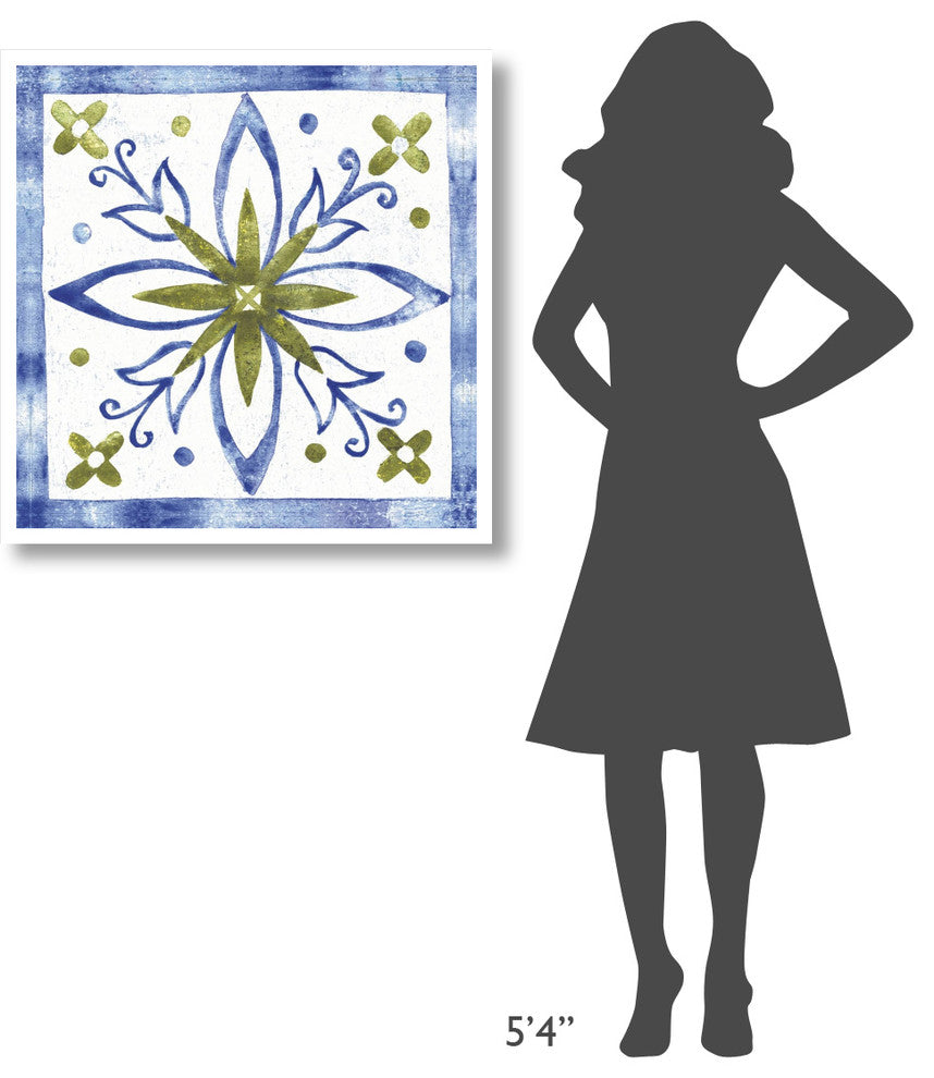 "Tile Stencil I" Digital Paper Print by Anne Tavoletti, 32"x32"