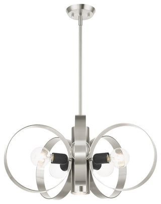 Brushed Nickel Industrial, Modern, Nostalgic, Rustic, Loft Chandelier