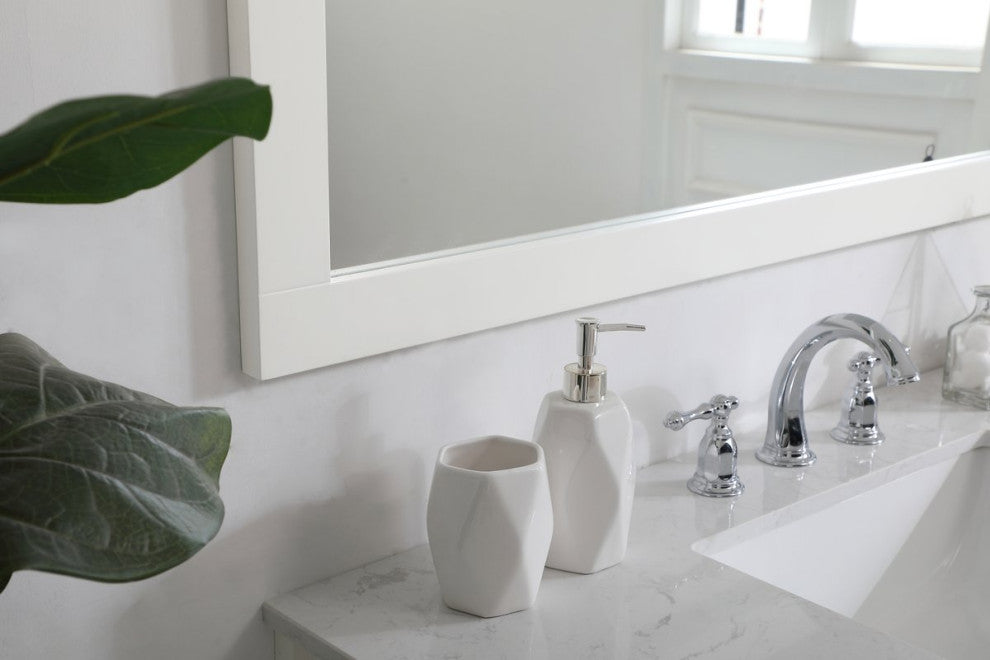 Anderson Rectangle Vanity Mirror, 42", White