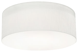 Anton 12'' Flush Mount, Linen White Shade