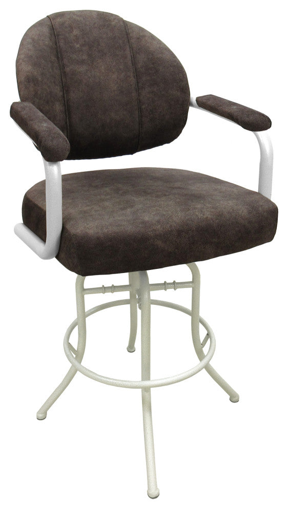 Swivel Tilt Metal Counter 26" 30" Bar Stool M-70, Outlier Ash - White, 26"