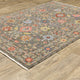 Leoness Floating Floral Indoor Area Rug, Grey, 7'10" x 10'10"