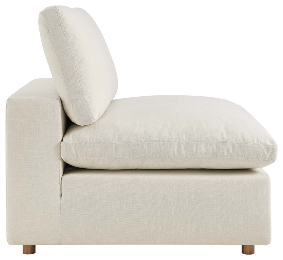 Commix Down Filled Overstuffed 4-Piece Sectional Sofa Set, Light Beige