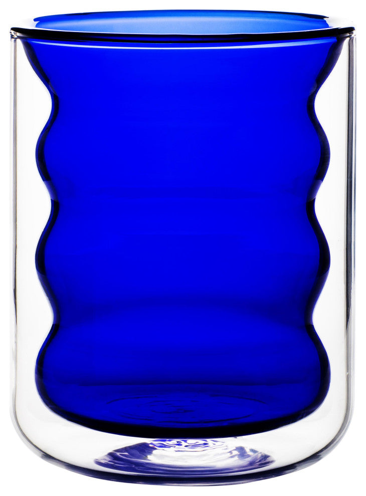 Waves Blue Water Glass, Set of 4