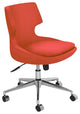 Patara Office Chair, Chrome Base, Orange Leatherette