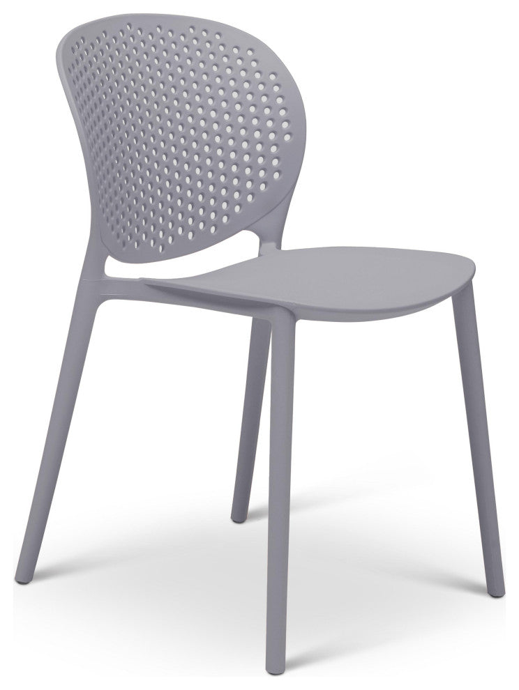 Metro Bailey Side Chair, Set of 4 Light Grey Seat