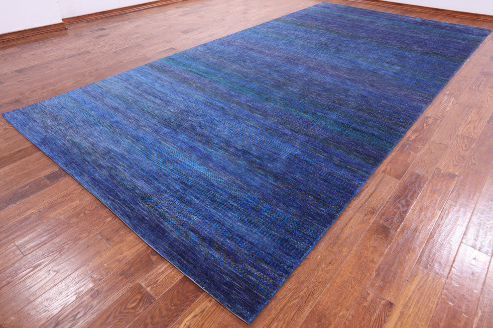 8' 0" X 16' 2" Wool and Silk Hand-Knotted Super Savannah Gabbeh Rug Q6097