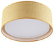 3-Light Double Shade Drum Flush Mount, Tan Brown
