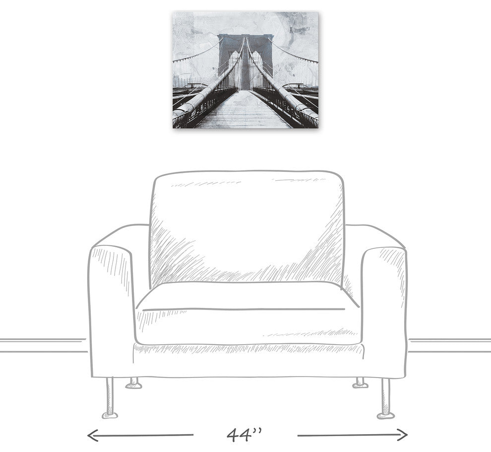 Brooklyn Bridge Sketch Print on Canvas