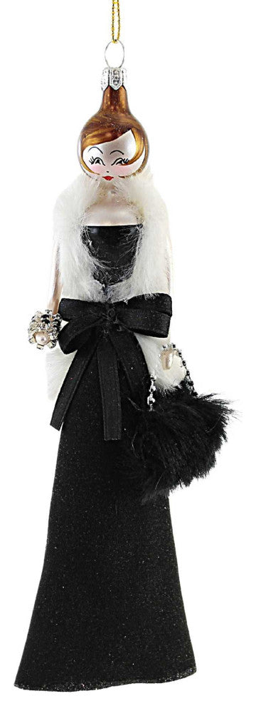 De Carlini Blakely In White Fur Jacket Ornament Italian Couture Diva Do7714