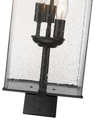 Sana Three Light Outdoor Post Mount, Black
