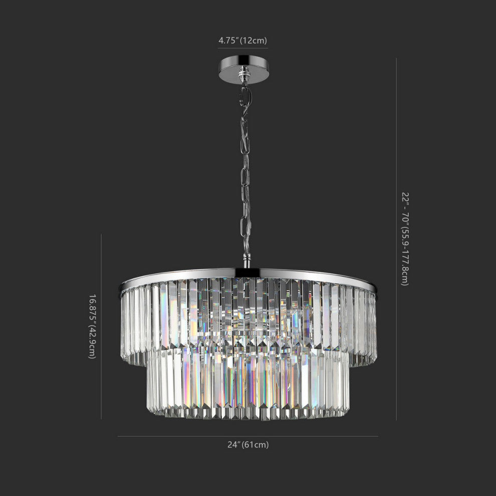 Safavieh Couture Karissa 2 Tier Chandelier Chrome