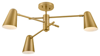 Lark Birdie 30" Convertible Mobile Chandelier, Lacquered Brass