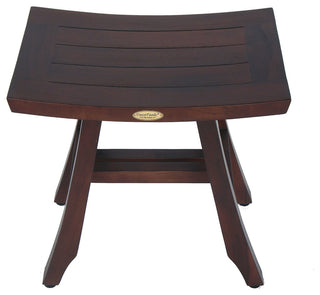 Patented Satori Eastern Style Teak Shower Stools, Without Shelf, 18"