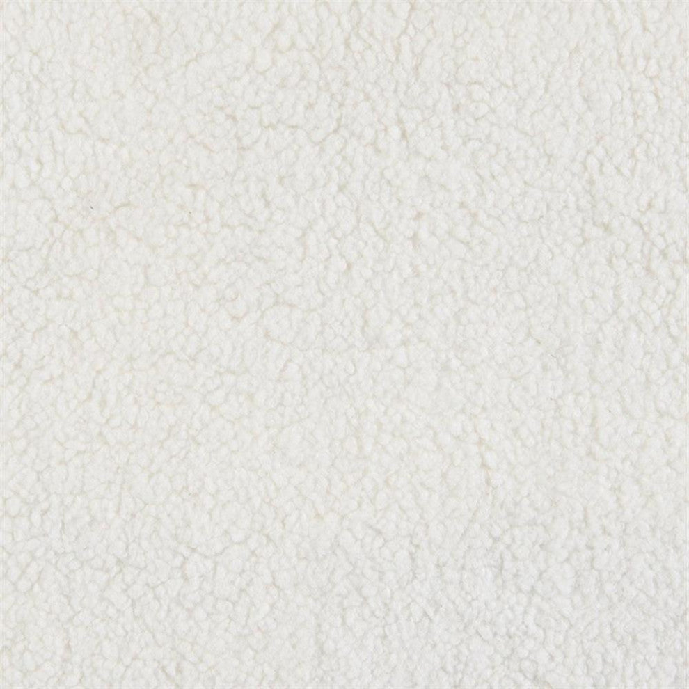 Pemberly Row Modern Fabric Upholstered Swivel Barrel Chair White