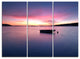 "Lagoa de Albufeira Seascape Portugal" Metal Wall Art, 3 Panels, 36"x28"