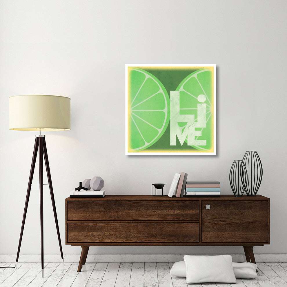 "Citrus - Lime" Digital Paper Print by BG.Studio, 38"x38"