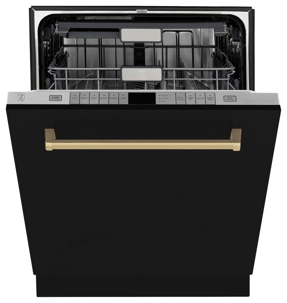 ZLINE 24 In. Autograph Edition Tall Tub Dishwasher, DWMTZ-BLM-24-CB