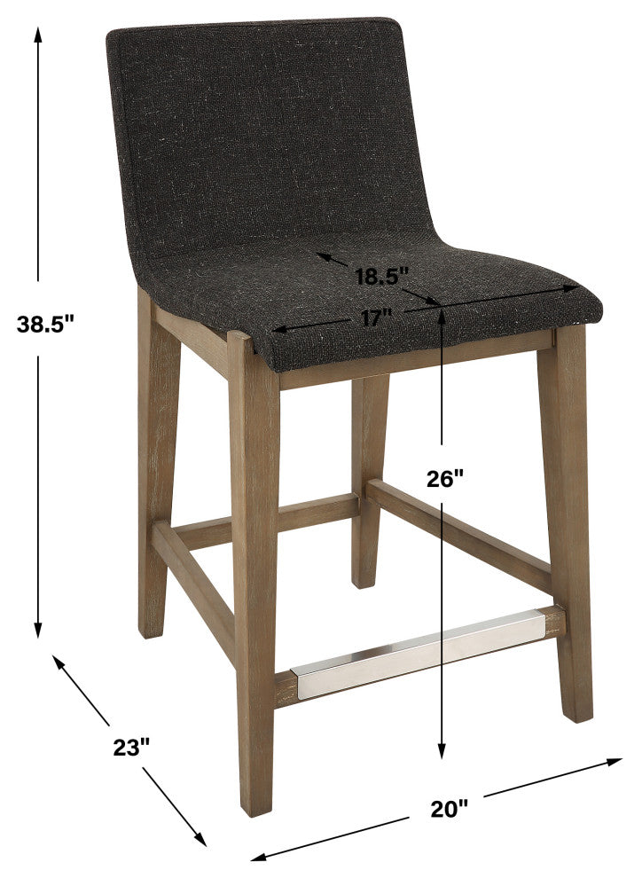 Uttermost Klemens Chocolate Counter Stool