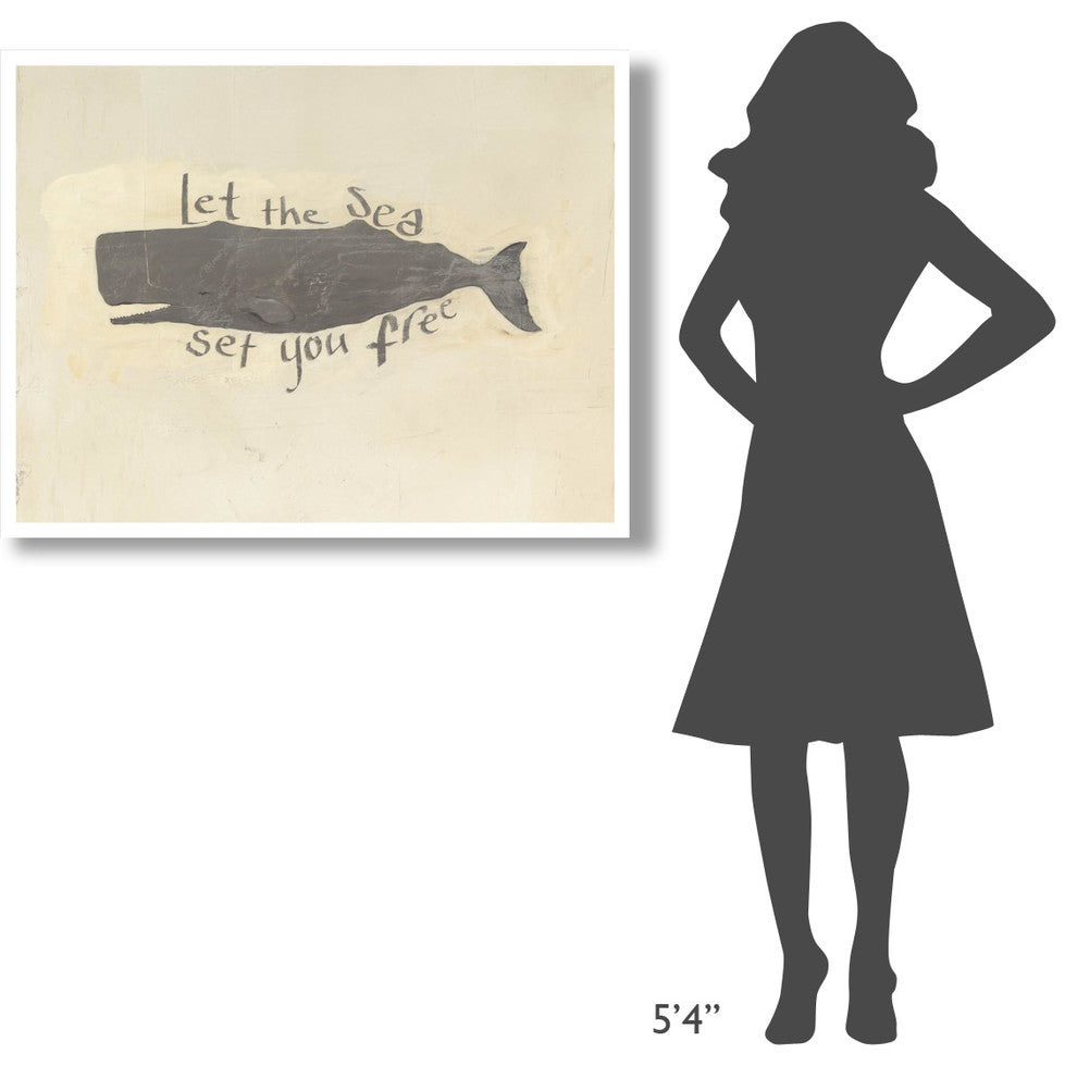 "Whale Element Words v1" Digital Paper Print by Avery Tillmon, 42"x32"