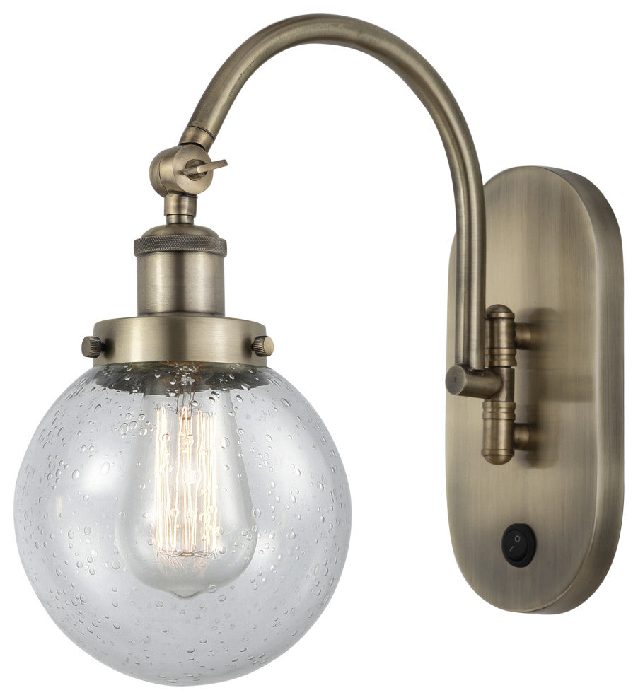 Innovations 918-1W-AB-G204-6 1-Light Sconce, Antique Brass