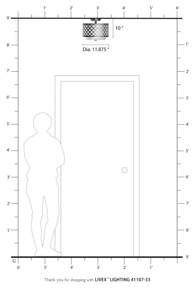 Arabesque 2 Light Soft Gold Small Semi-Flush