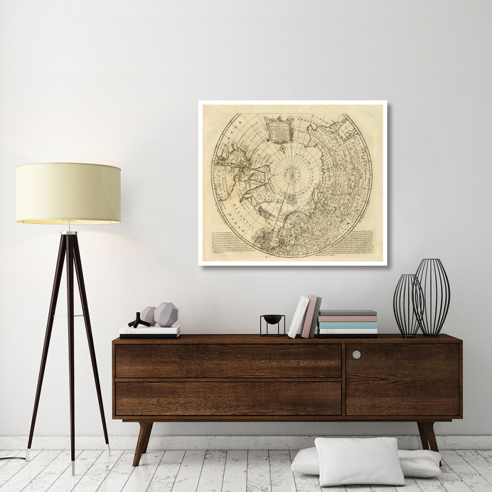 "North Pole, 1747" Digital Paper Print by Emanuel Bowen, 46"x40"