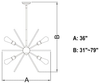Vaxcel Lighting P0050 Grant 7"W Mini Pendant - Black