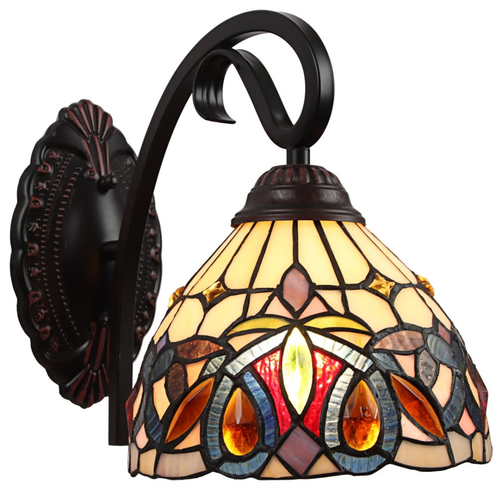 CHLOE Lighting CH3T353BV08-WS1 SERENITY Victorian Dark Bronze 1 Light WallSconce