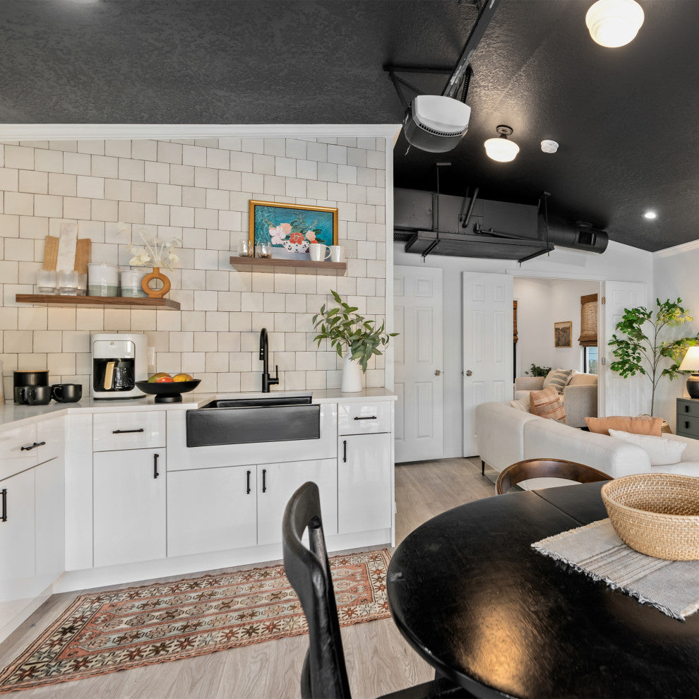 Grace Matte Black Fireclay 34" Single Bowl Quick-Fit Undermount Kitchen Sink