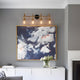LNC Polished Gold Modern Seeded-Glass Wall Sconce, 4 Lights