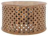 Safavieh Kyrith Round Coffee Table, Burnt Natural